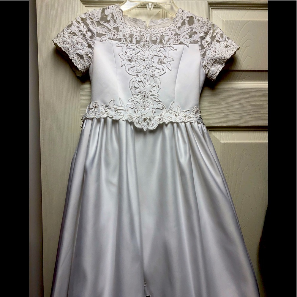 Flower Girl White Dress Long Length